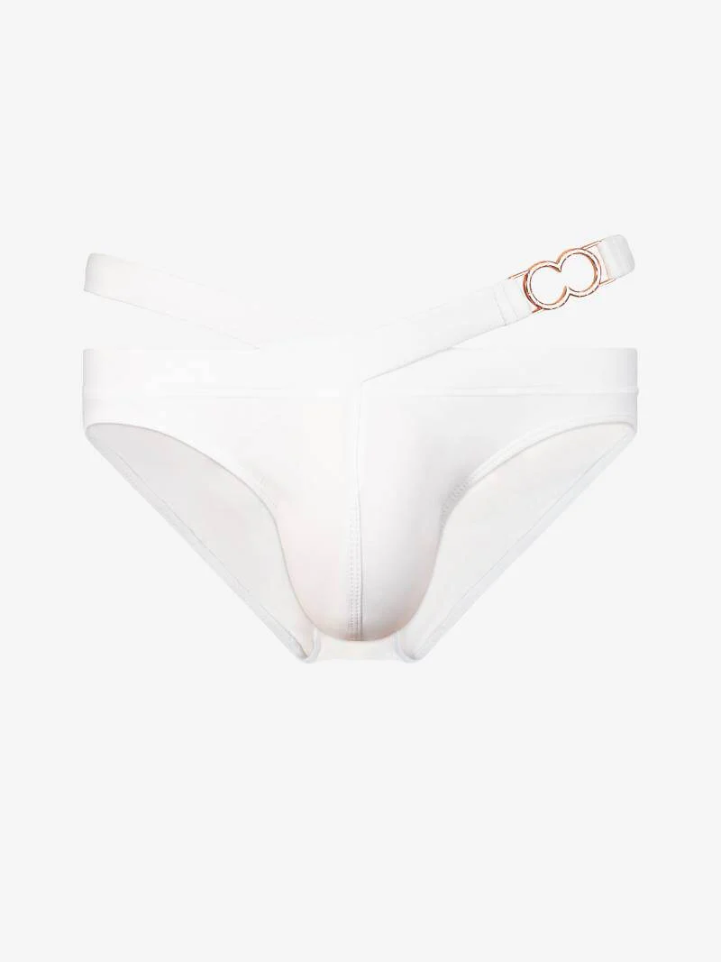2eros V12 Sexy BLAK Label Swim Bikini in White - Image 3