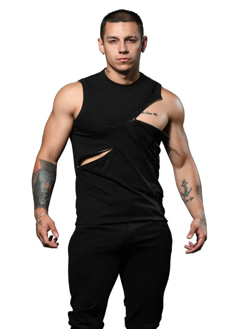 Andrew Christian F.A.G. Zipper Tank Top - Image 3