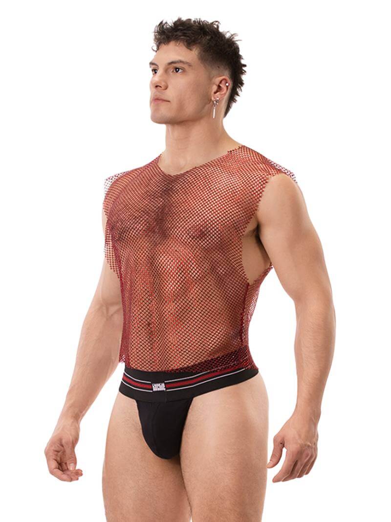 BARCODE Berlin Bling Mesh Tank Top - SIZE L/XL - Image 3