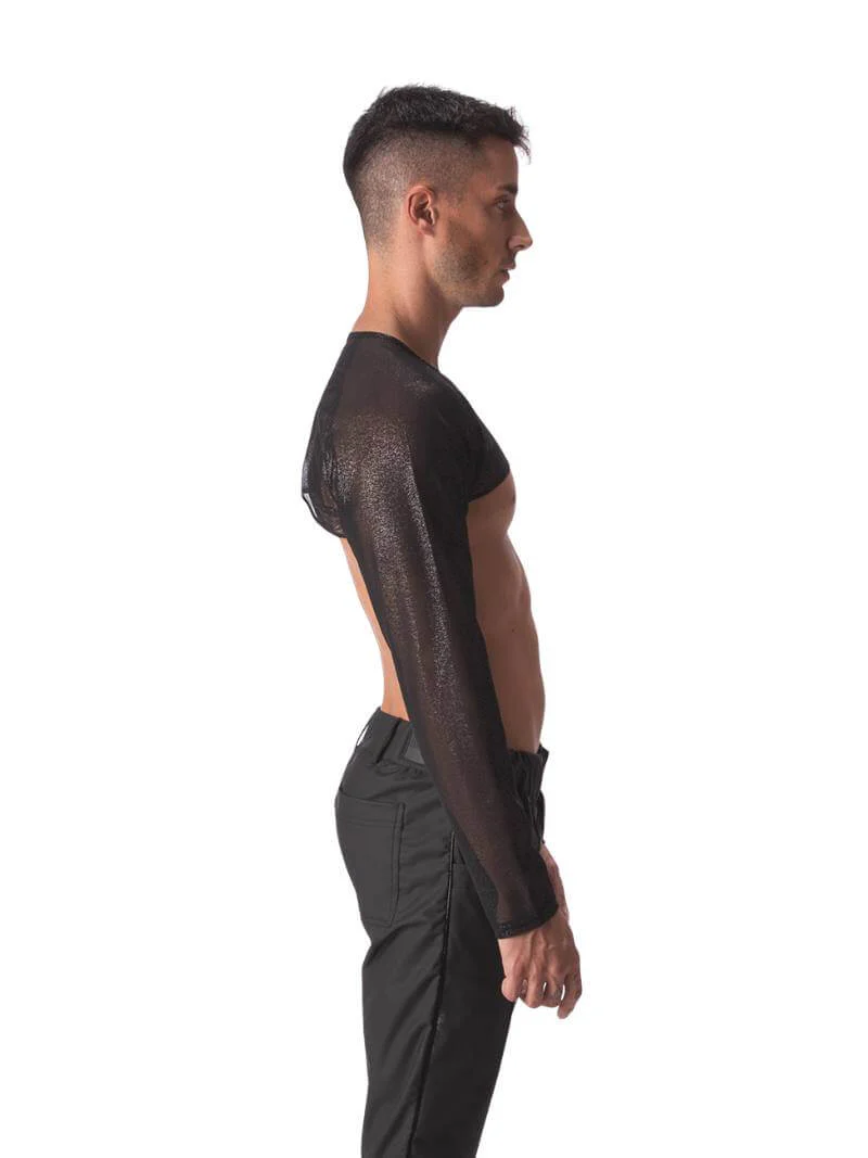 BARCODE Berlin Chaka Mesh Crop Top - Image 4