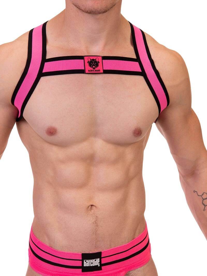 BARCODE Berlin Colin Elastic Neon Chest Party Harness - Image 4
