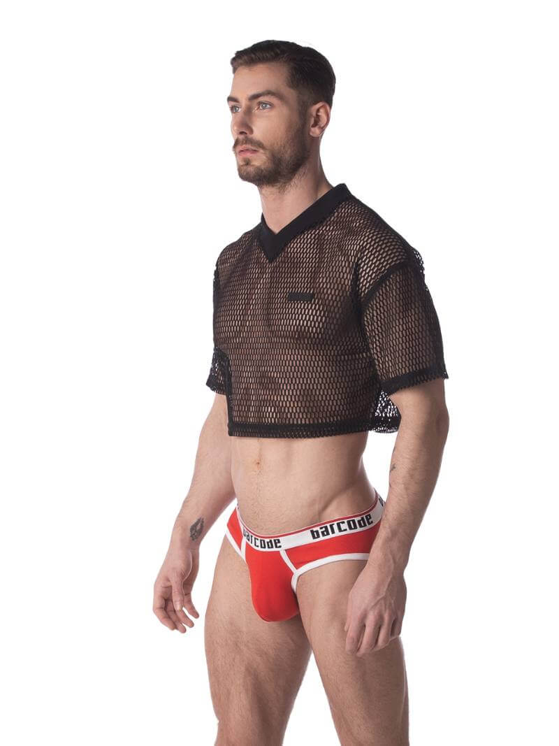 BARCODE Berlin Despinor Mesh Crop Top - Image 3