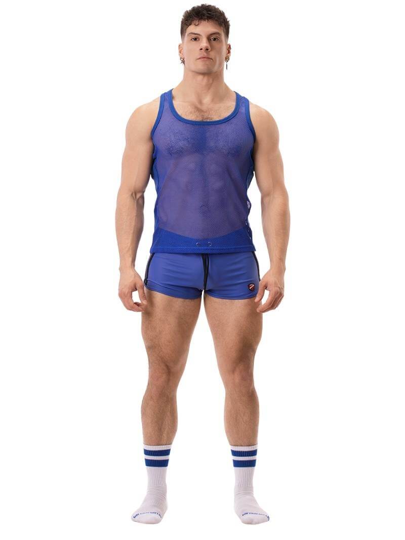 BARCODE Berlin Kenan Royal Blue Mesh Racerback Vest - Image 2