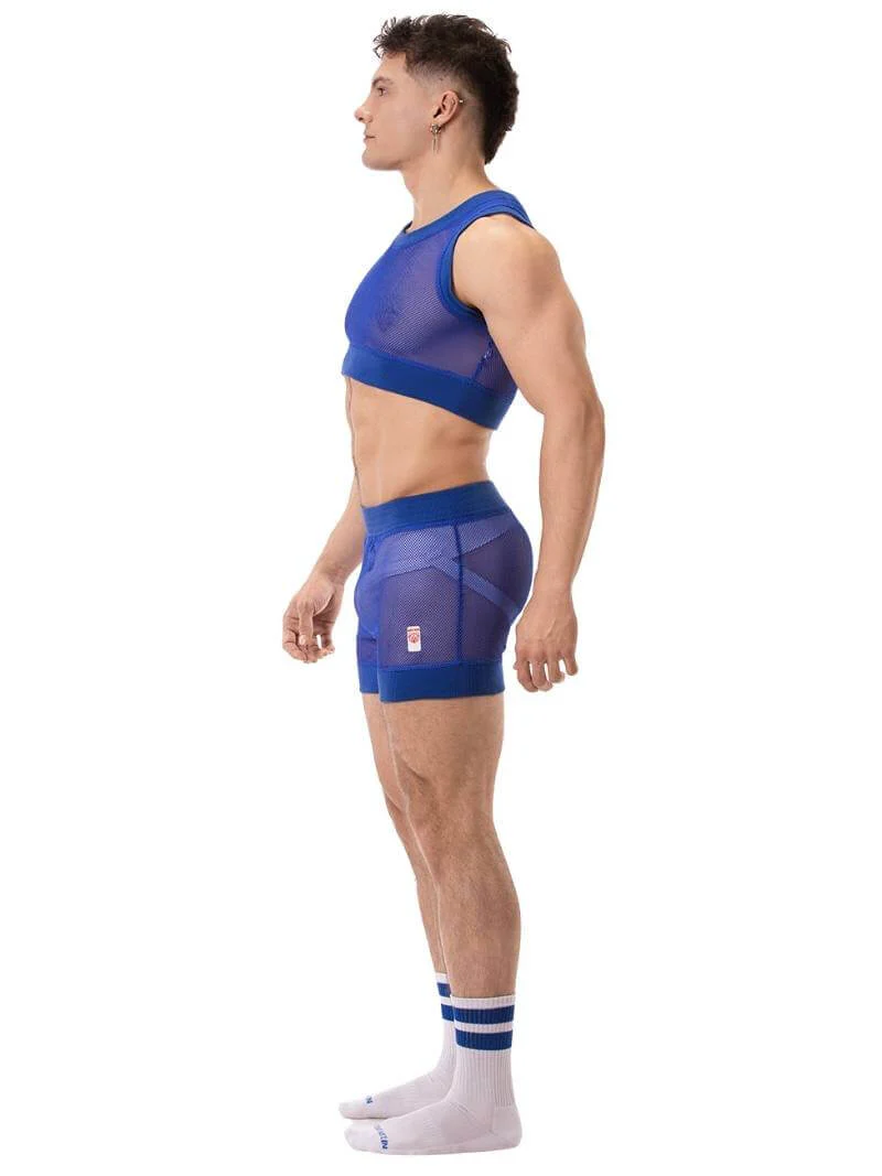 BARCODE Berlin Naim Royal Blue Mesh Short - Image 3