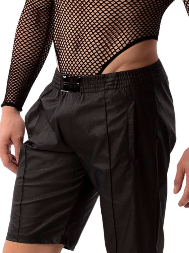 BARCODE Berlin Polikor Leather Look Bermuda Short - Image 4