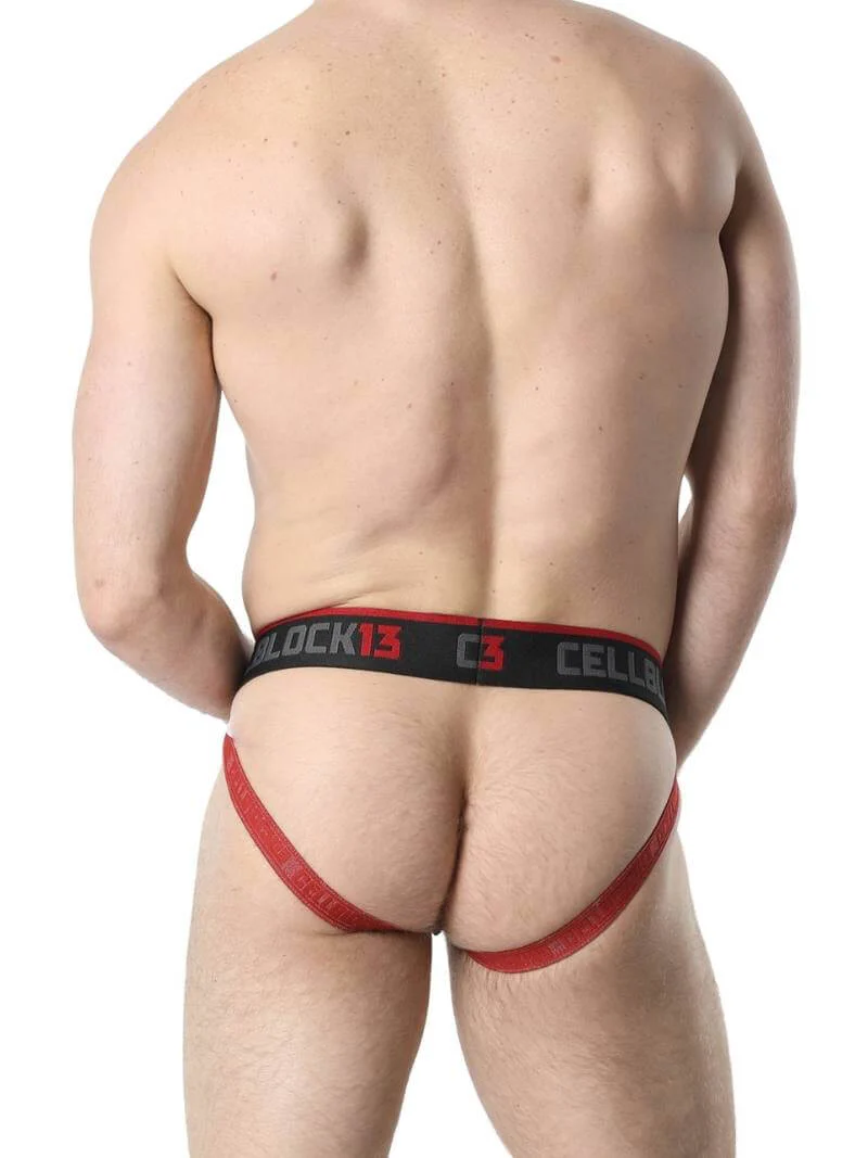CellBlock13 Leather Look Jockstrap with Removable Pouch - Image 6
