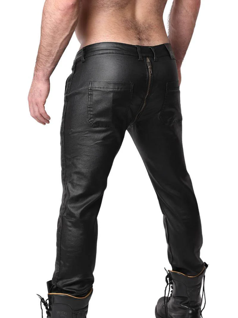 CellBlock13 Axis Zipper Pants with Zipped Rear, Wax Coated Denim - SIZE 30" - Image 2