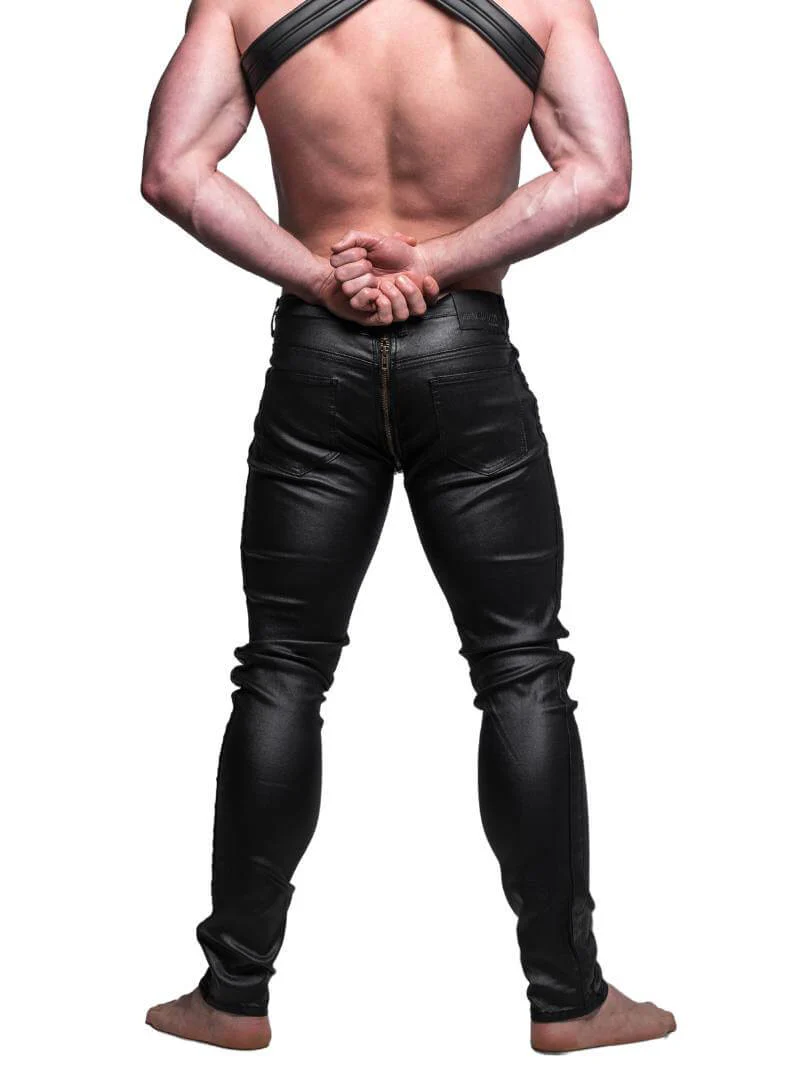 CellBlock13 Axis Zipper Pants with Zipped Rear, Wax Coated Denim - SIZE 30" - Image 6