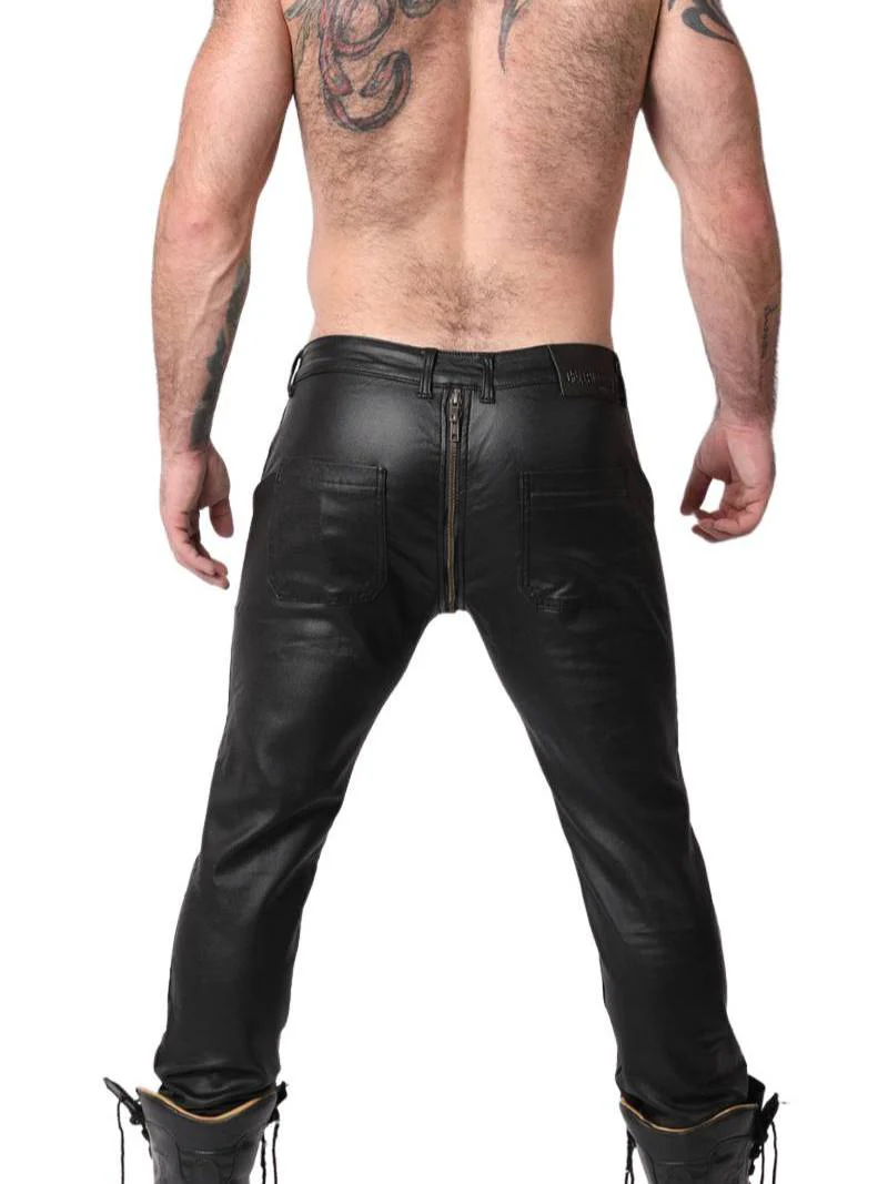 CellBlock13 Axis Zipper Pants with Zipped Rear, Wax Coated Denim - SIZE 30" - Image 9