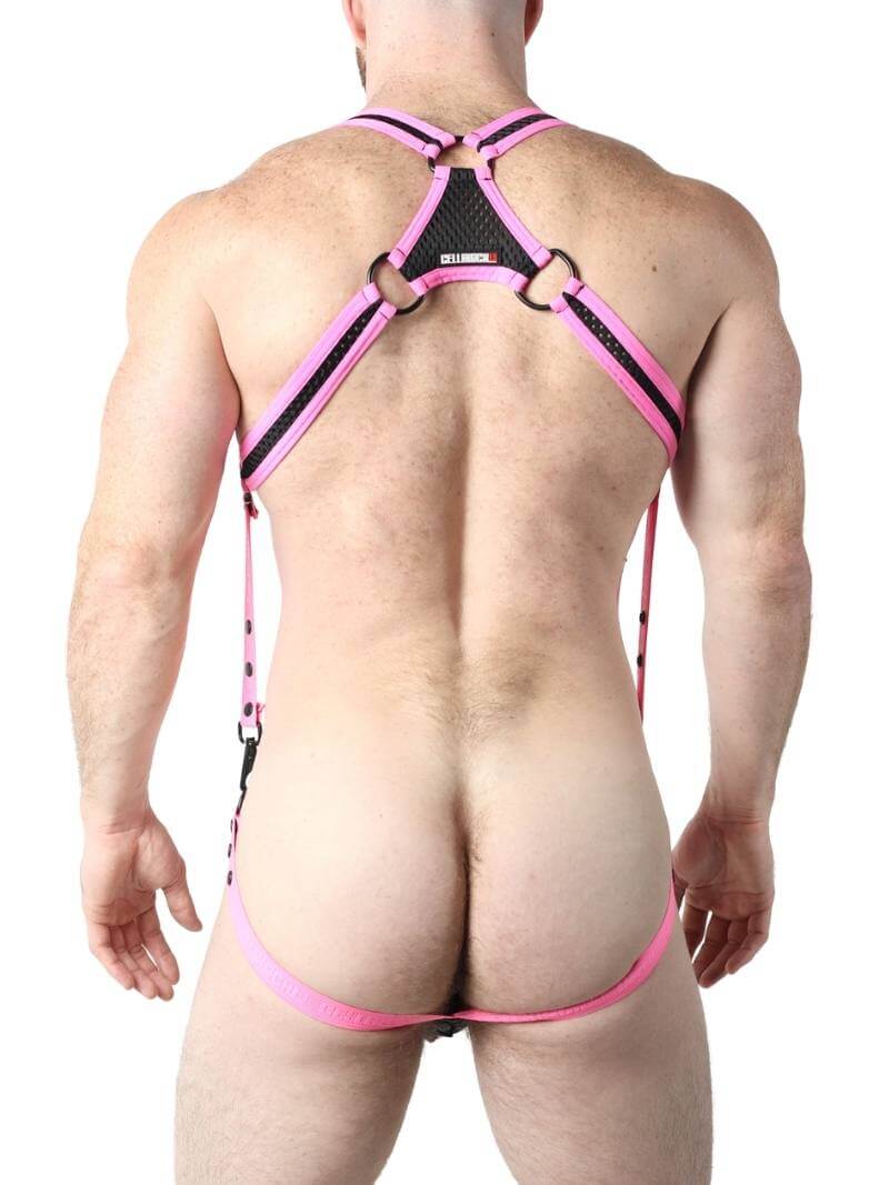 CellBlock13 Bare Mesh Body Harness & Jockstrap Set + FREE VOCLA Bag - Image 6