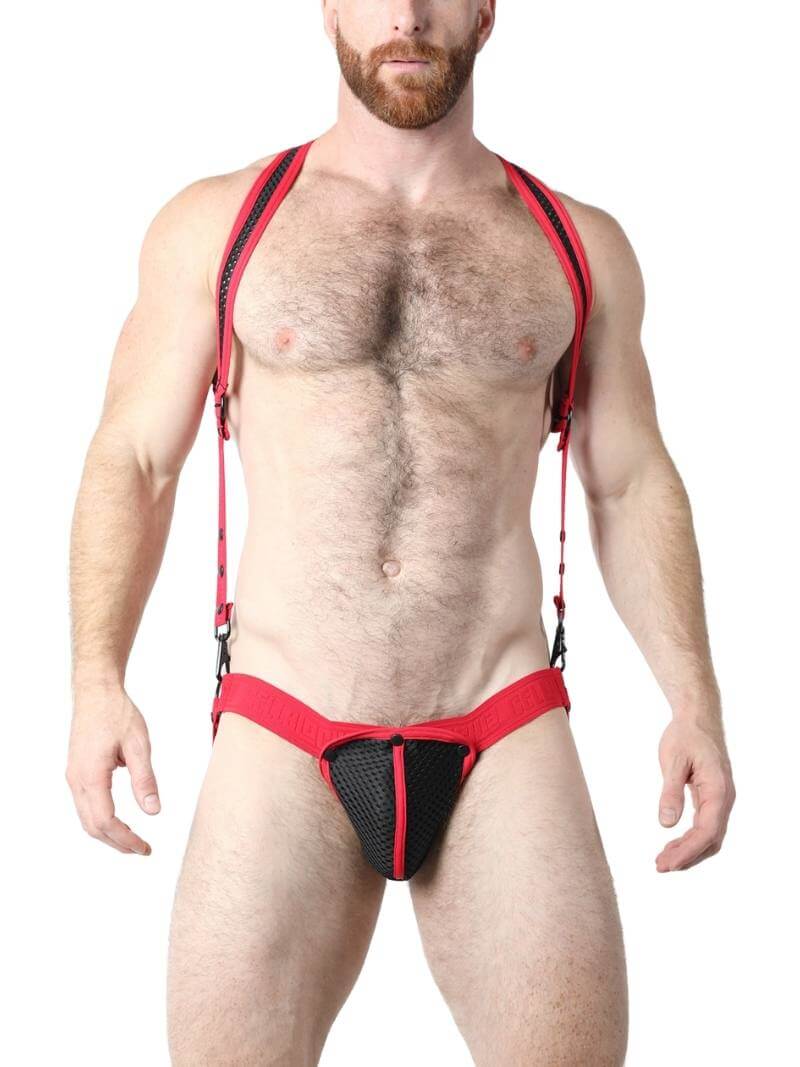 CellBlock13 Bare Mesh Body Harness & Jockstrap Set + FREE VOCLA Bag - Image 7