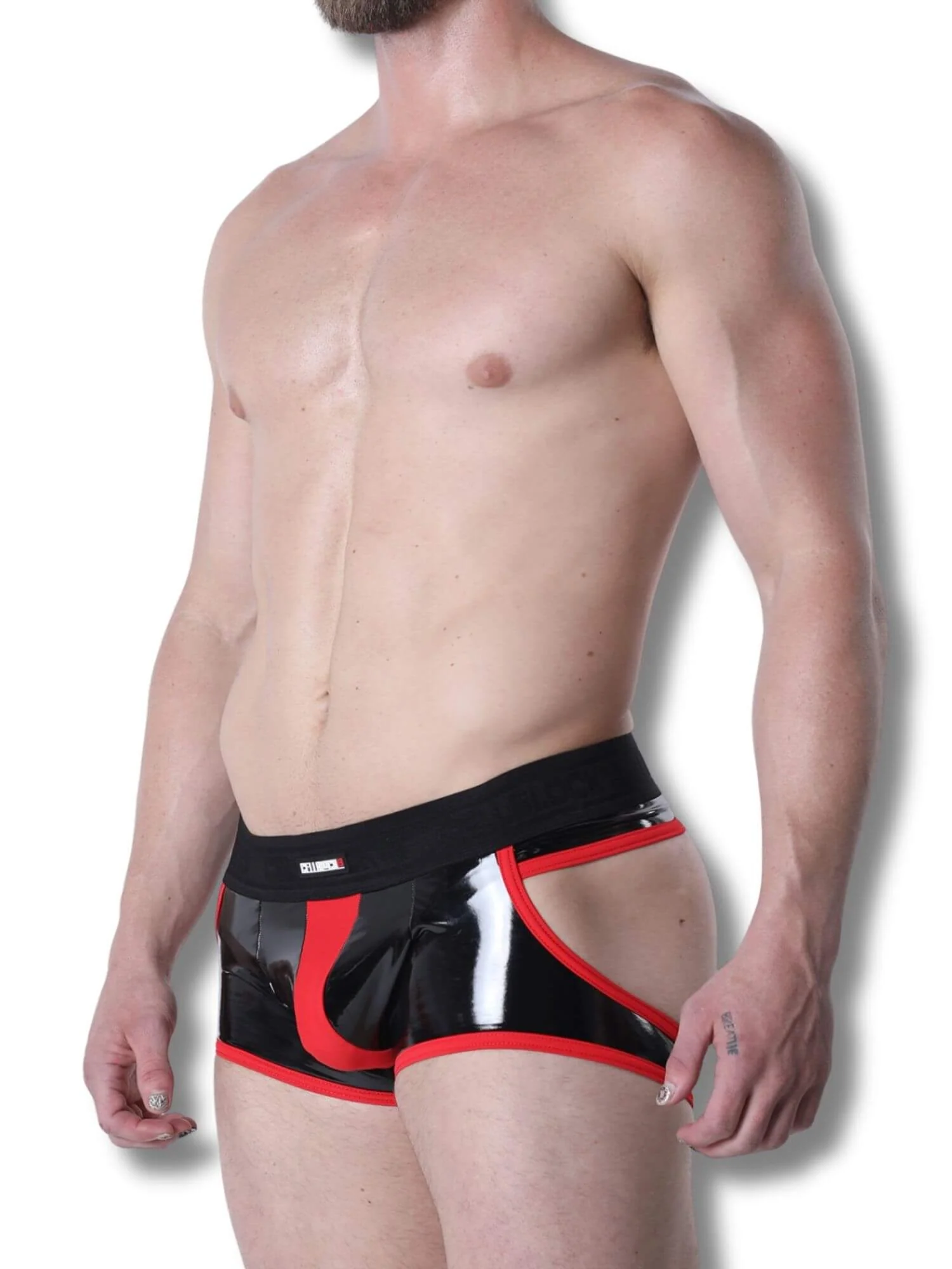 CellBlock 13 Liquid Night Jock Trunk – Men's High Shine Fetish Underwear - Image 11