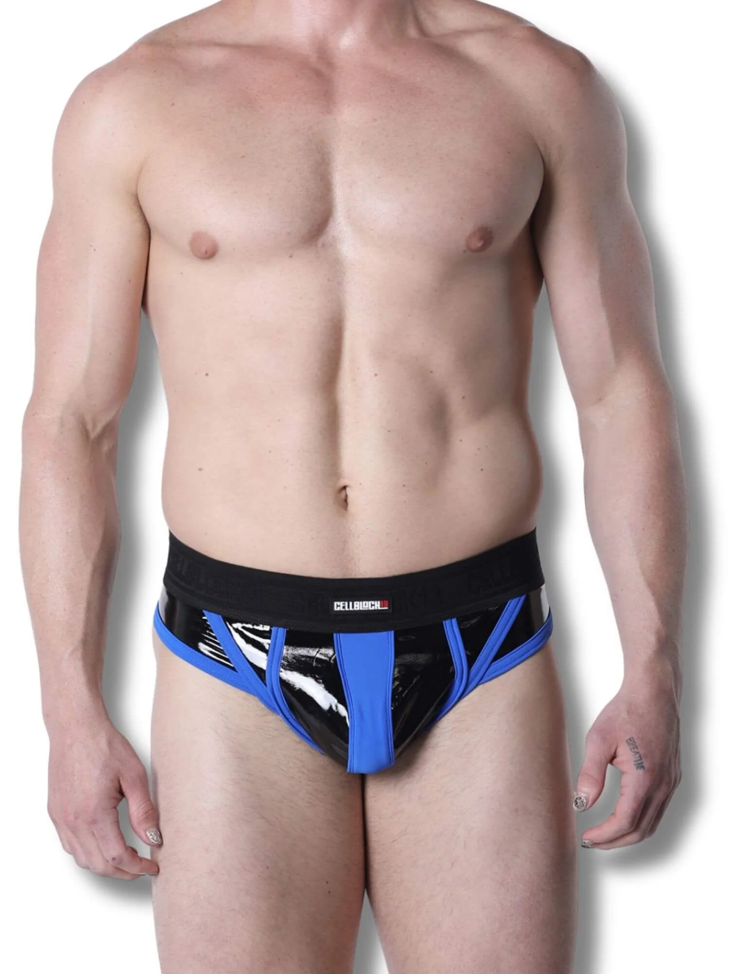 CellBlock 13 Liquid Night Latex Look Thong – Men's High Gloss Fetish Underwear - Image 13