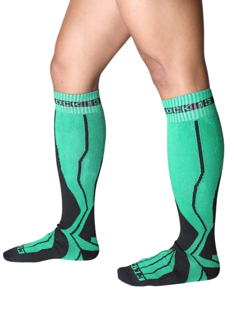 CellBlock13 Men's Green Knee-Length Socks - Image 3