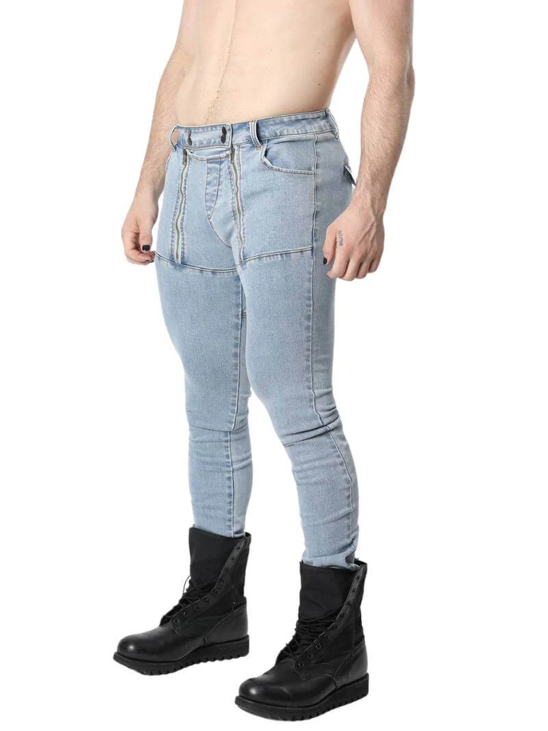 CellBlock13 Carpenter Stretch Fit Denim Zipper Jeans - Image 3