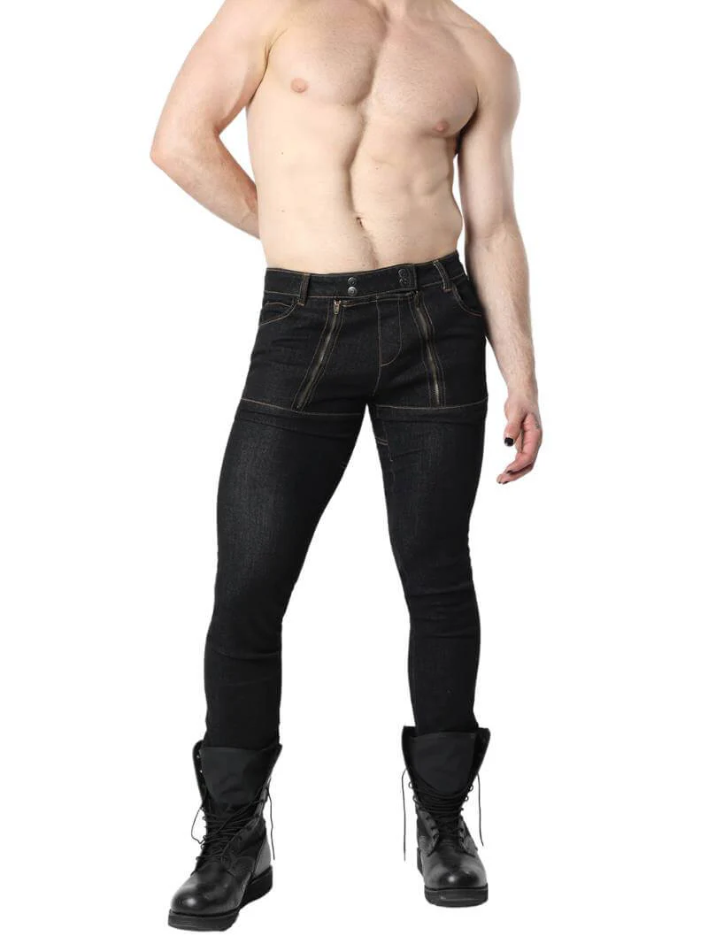CellBlock13 Carpenter Stretch Fit Denim Zipper Jeans - Image 7