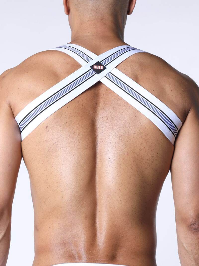 CellBlock13 Tight End Elasticated Striped Chest Harness - Image 6