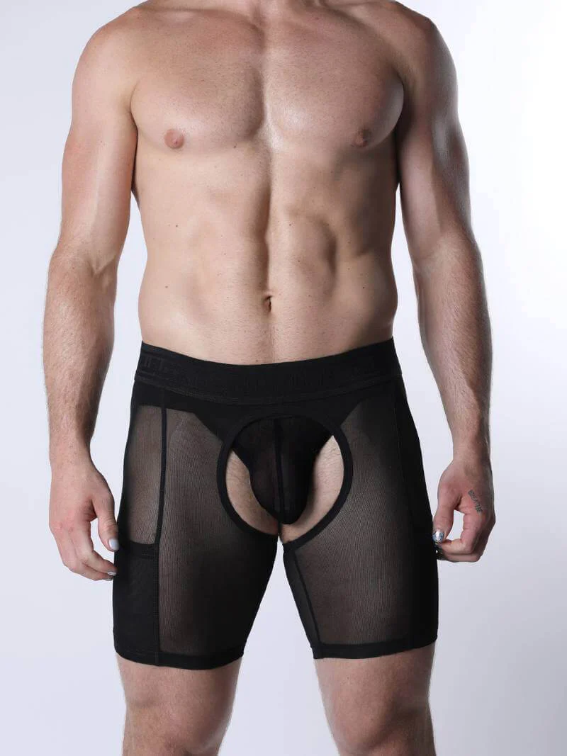 CellBlock13 Void Sheer Mesh Chaps Short - Image 8