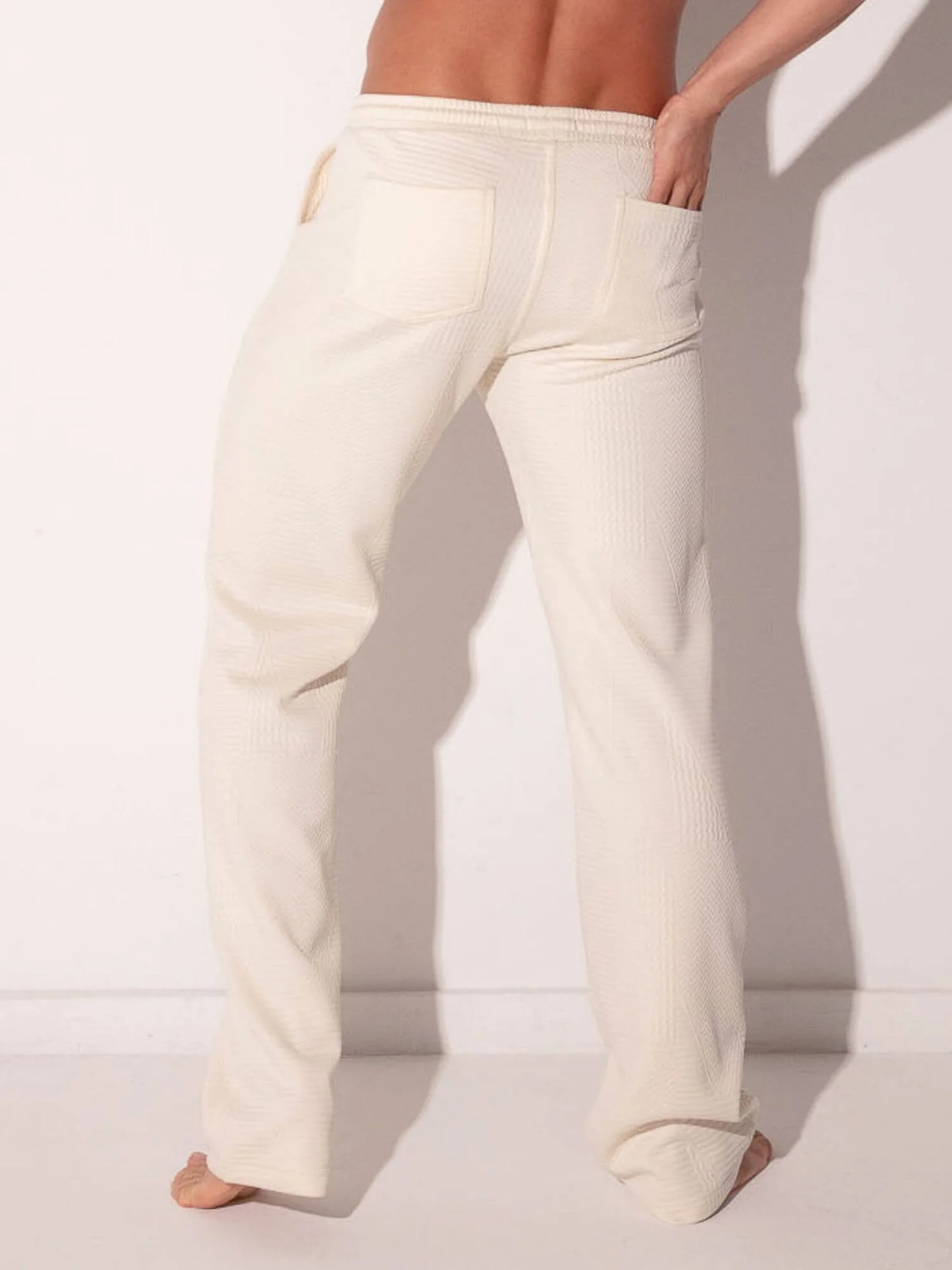 CODE 22 Medley Jacquard Pants – Men’s Textured Smart Casual Trousers - Image 4