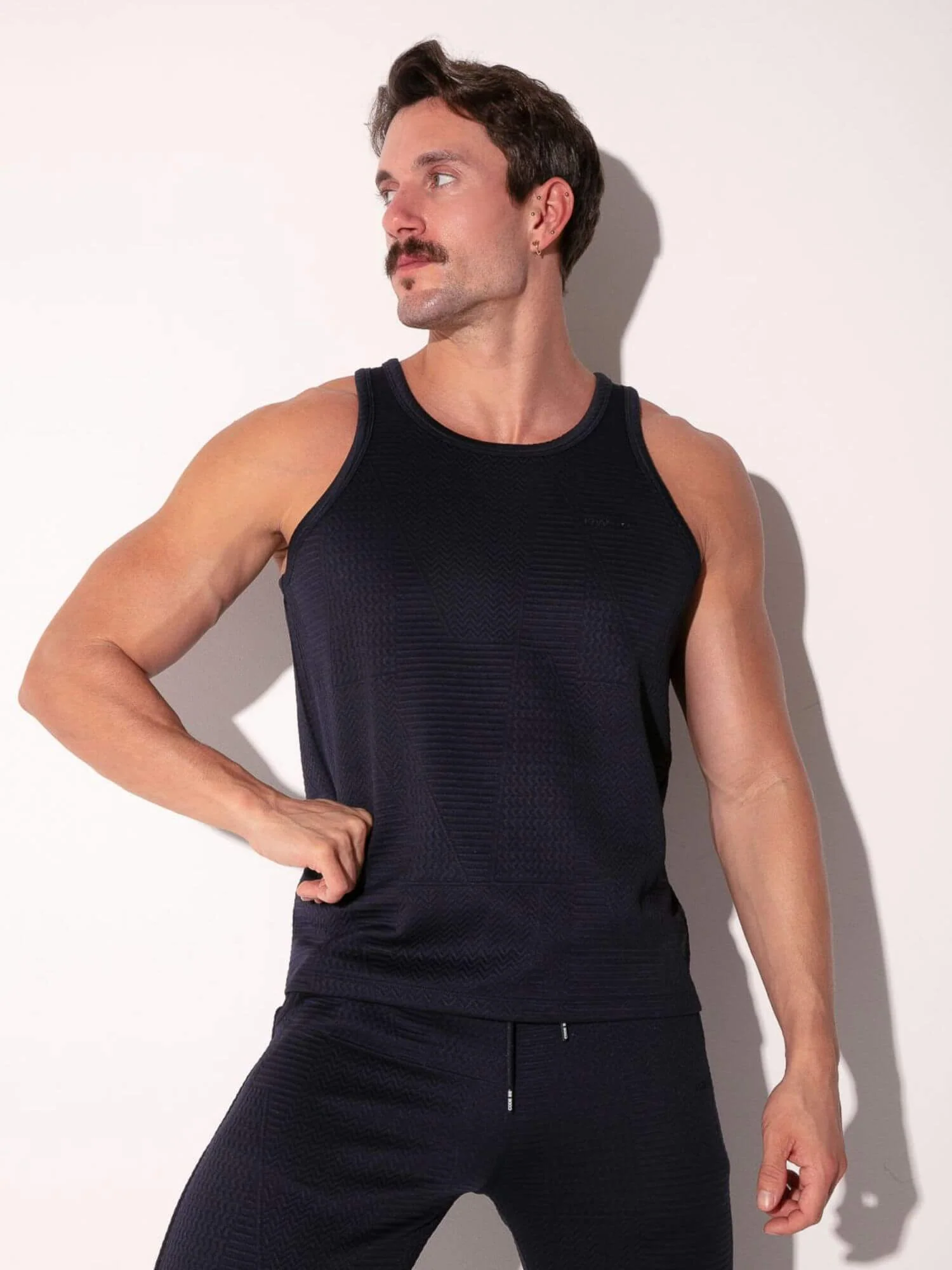 CODE 22 Medley Jacquard Tank Top – Men’s Textured Smart Casual Vest - Image 2