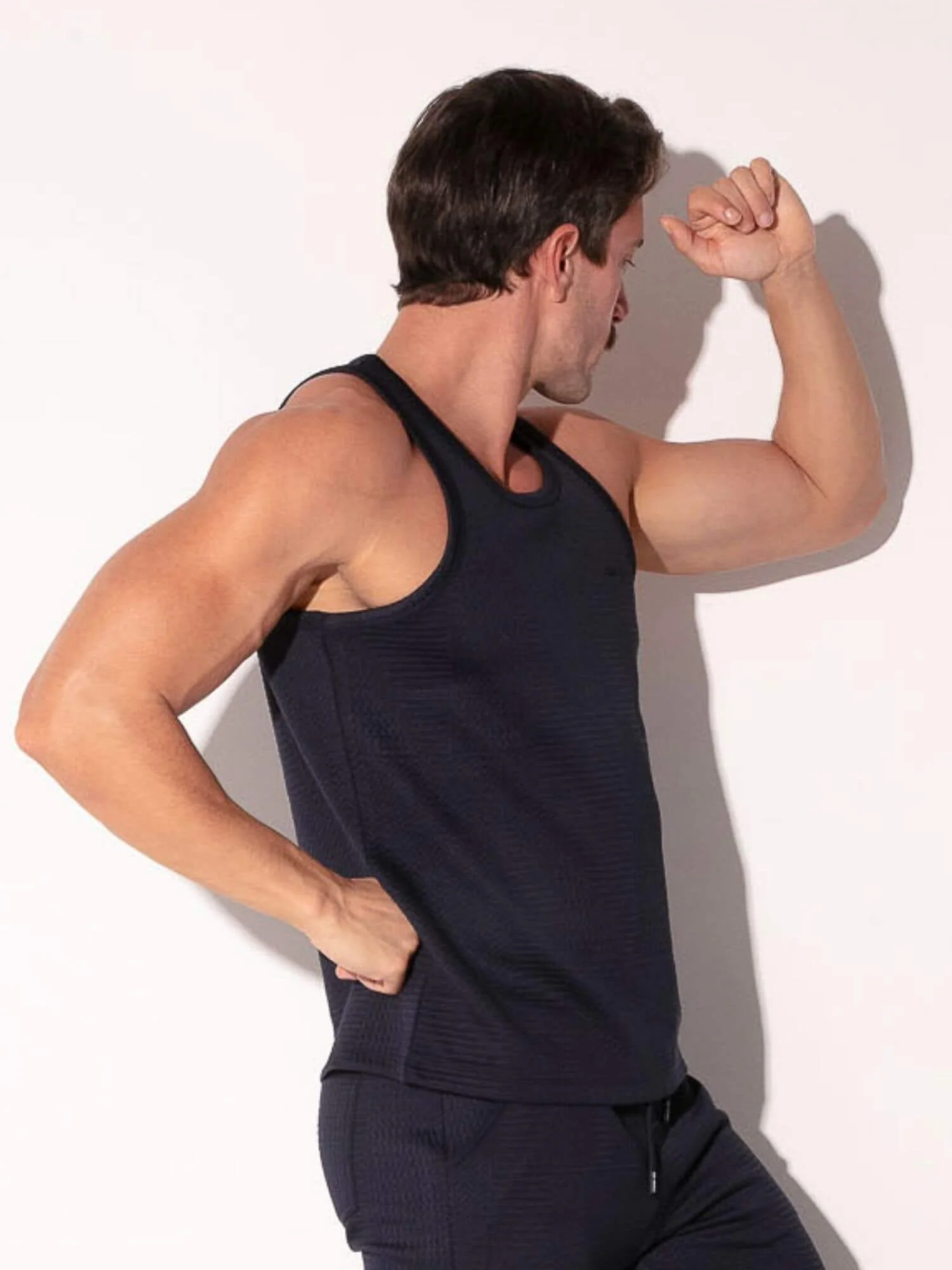 CODE 22 Medley Jacquard Tank Top – Men’s Textured Smart Casual Vest - Image 4