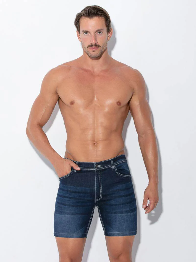 CODE 22 Stretch-Fit Soft Denim Pocket Shorts - Image 2