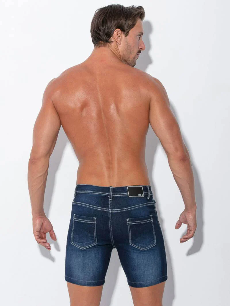 CODE 22 Stretch-Fit Soft Denim Pocket Shorts - Image 4