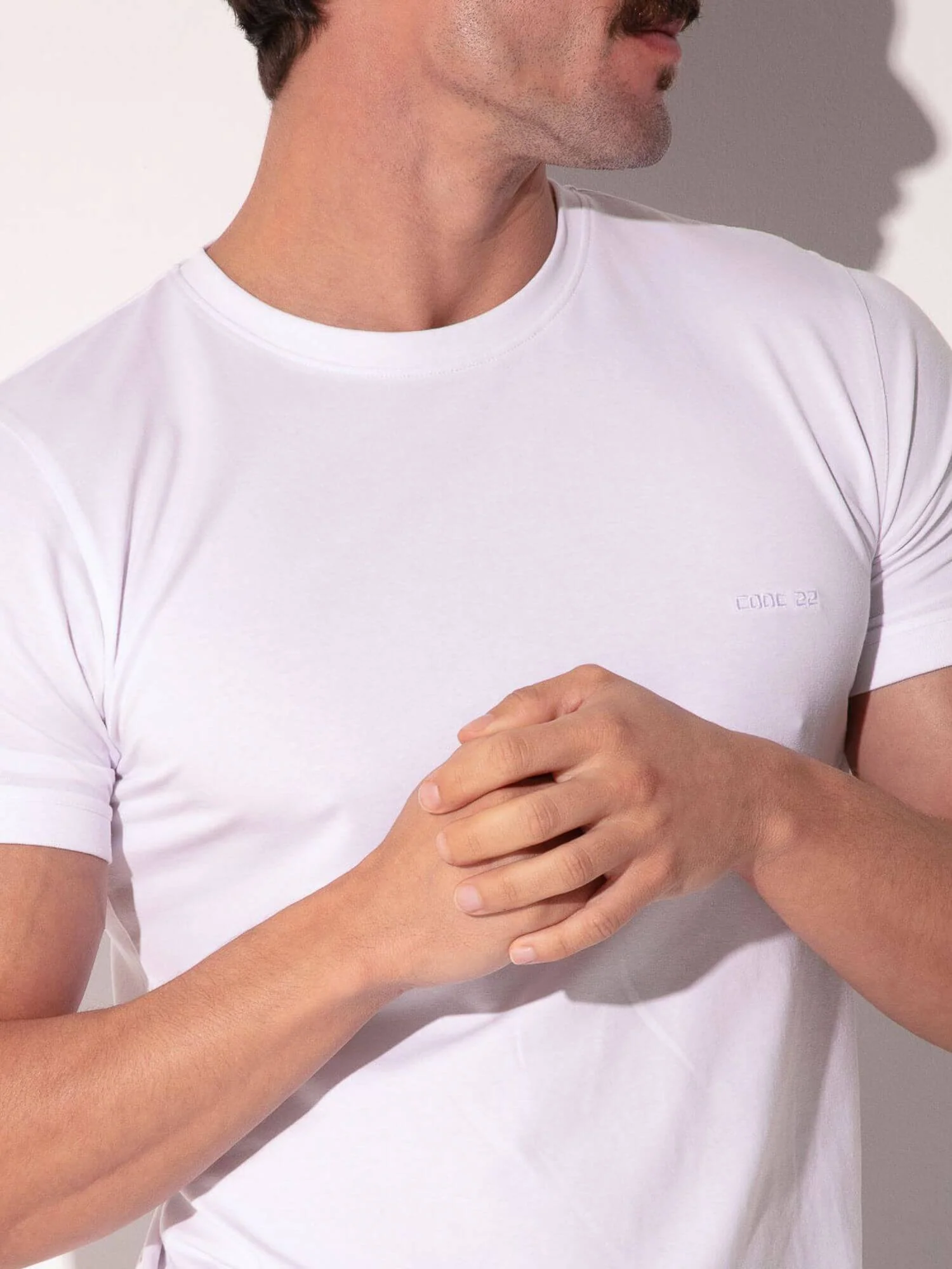 CODE 22 Essential Modal T-Shirt – Breathable Stretch Slim Fit Men’s Summer Tee - Image 6