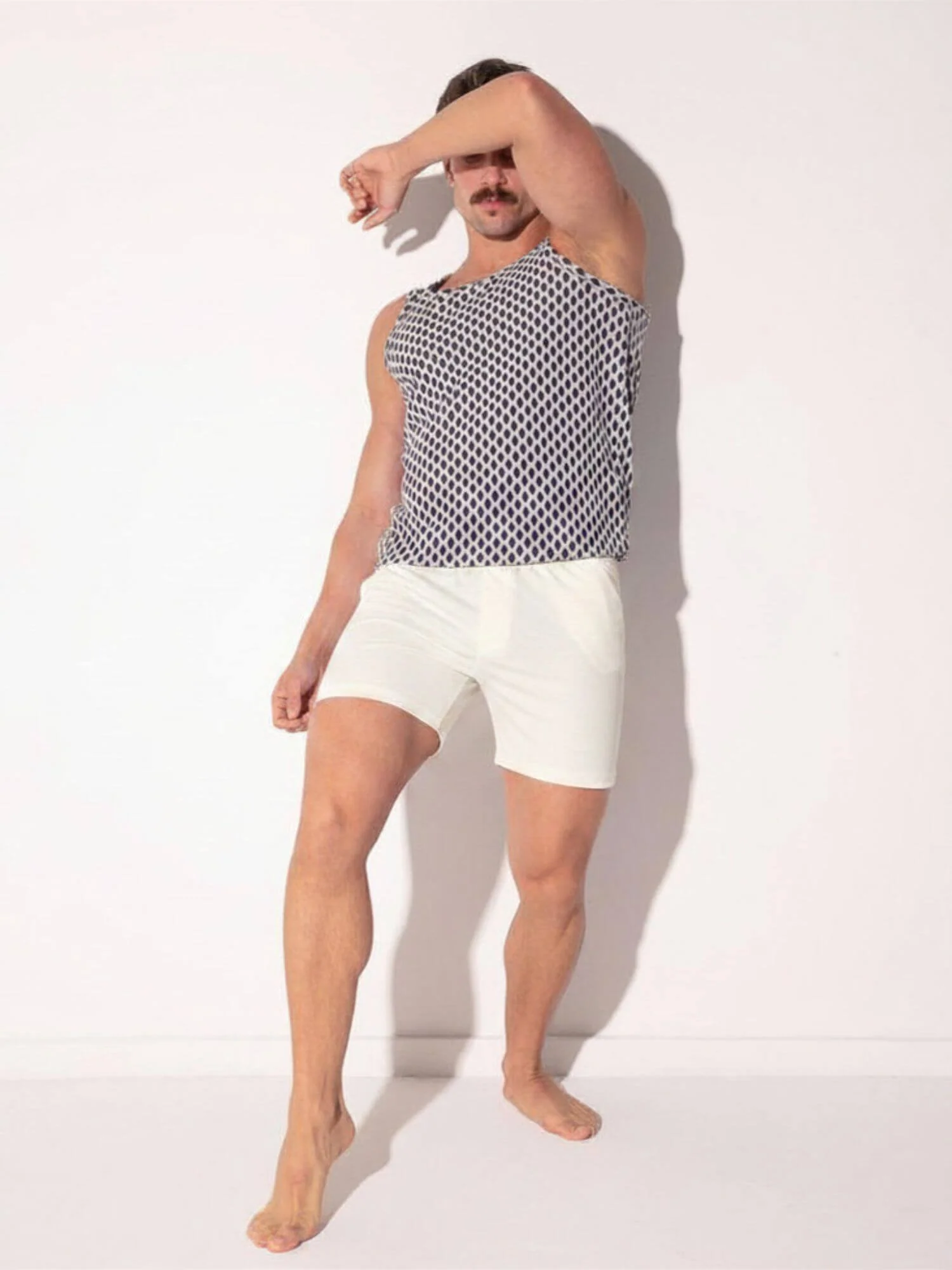 CODE 22 Razor Geometric Jacquard Tank Top – Men’s Textured Summer Vest - Image 5