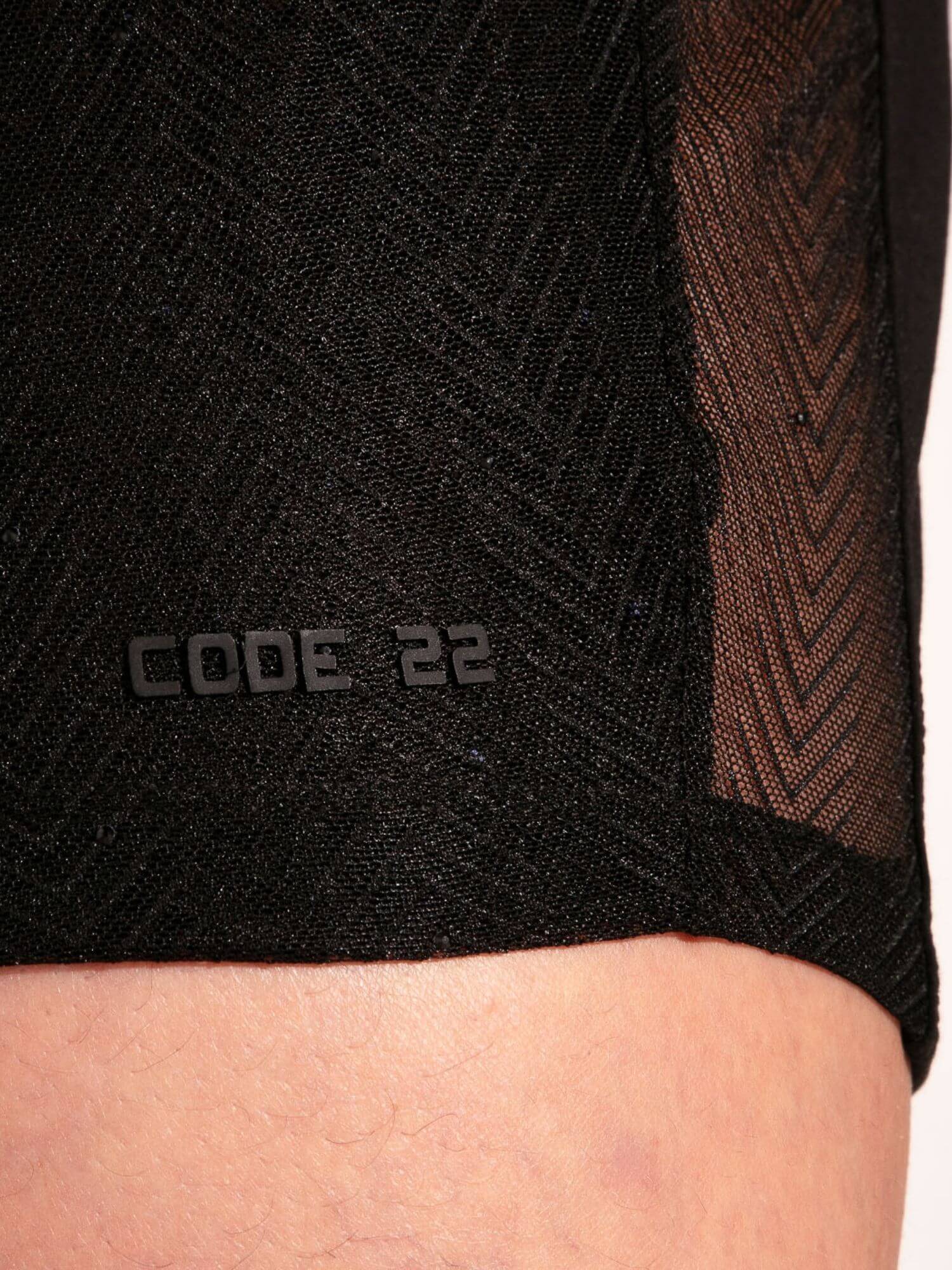 CODE 22 Rock Herrringbone Short Leg Shorts with Black Diamond Accents - Image 8