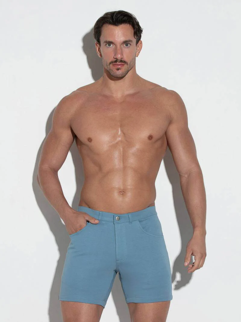 CODE 22 5-Pocket Shorts – Slim Fit Stretch Cotton Low Rise Men’s Jean Style Shorts - Image 24