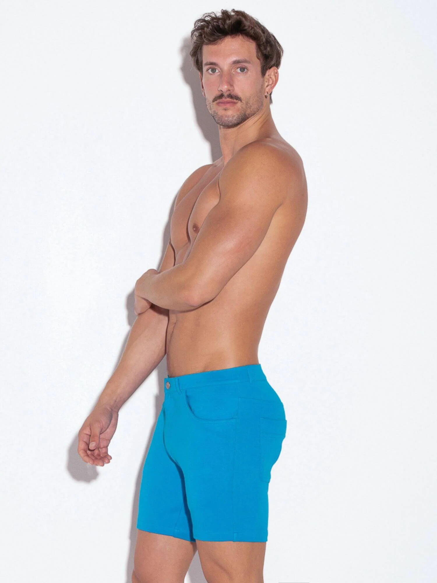 CODE 22 5-Pocket Shorts – Slim Fit Stretch Cotton Low Rise Men’s Jean Style Shorts - Image 28