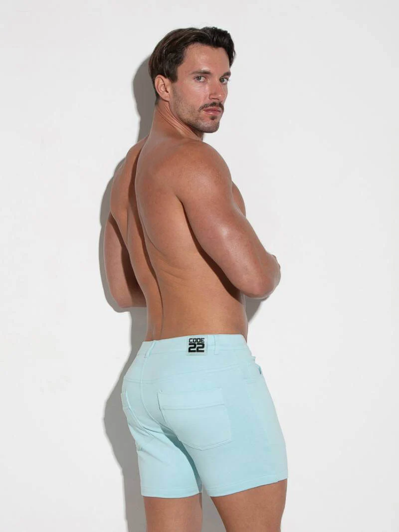 CODE 22 5-Pocket Shorts – Slim Fit Stretch Cotton Low Rise Men’s Jean Style Shorts - Image 32