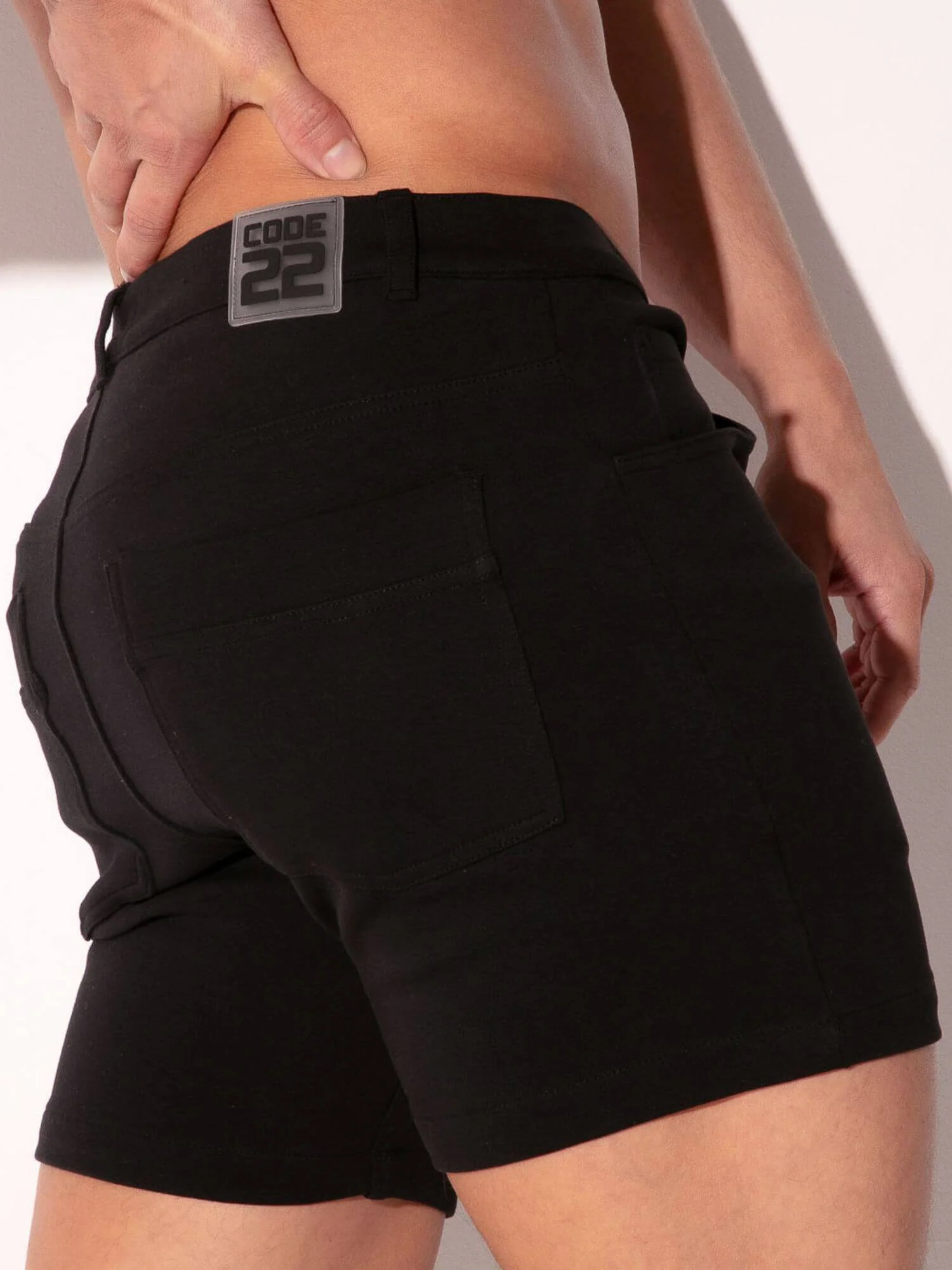 CODE 22 5-Pocket Shorts – Slim Fit Stretch Cotton Low Rise Men’s Jean Style Shorts - Image 5