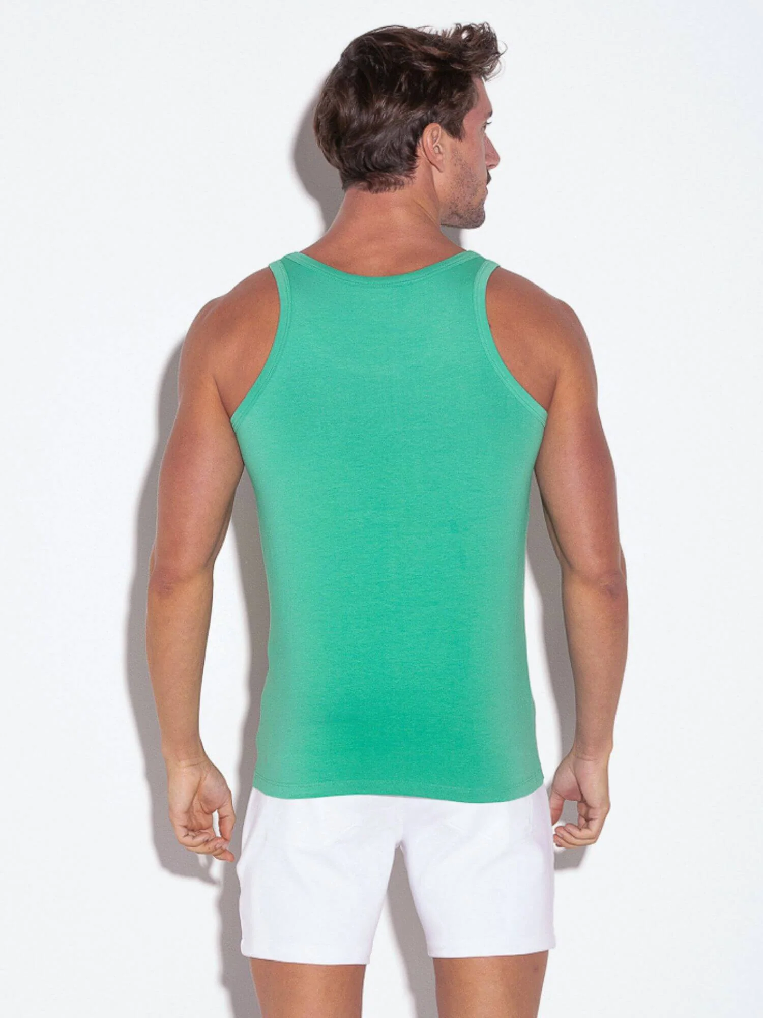 CODE 22 Basic Tank Top – Breathable Modal Stretch Slim Fit Men’s Racerback Vest - Image 21