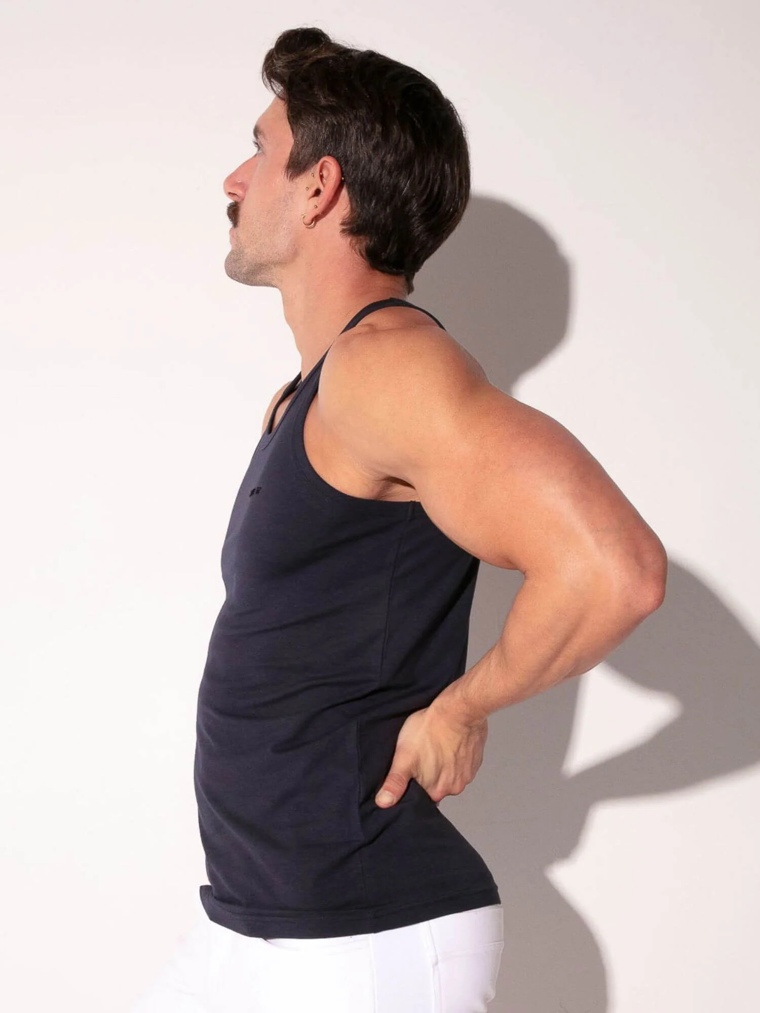 CODE 22 Basic Tank Top – Breathable Modal Stretch Slim Fit Men’s Racerback Vest - Image 27