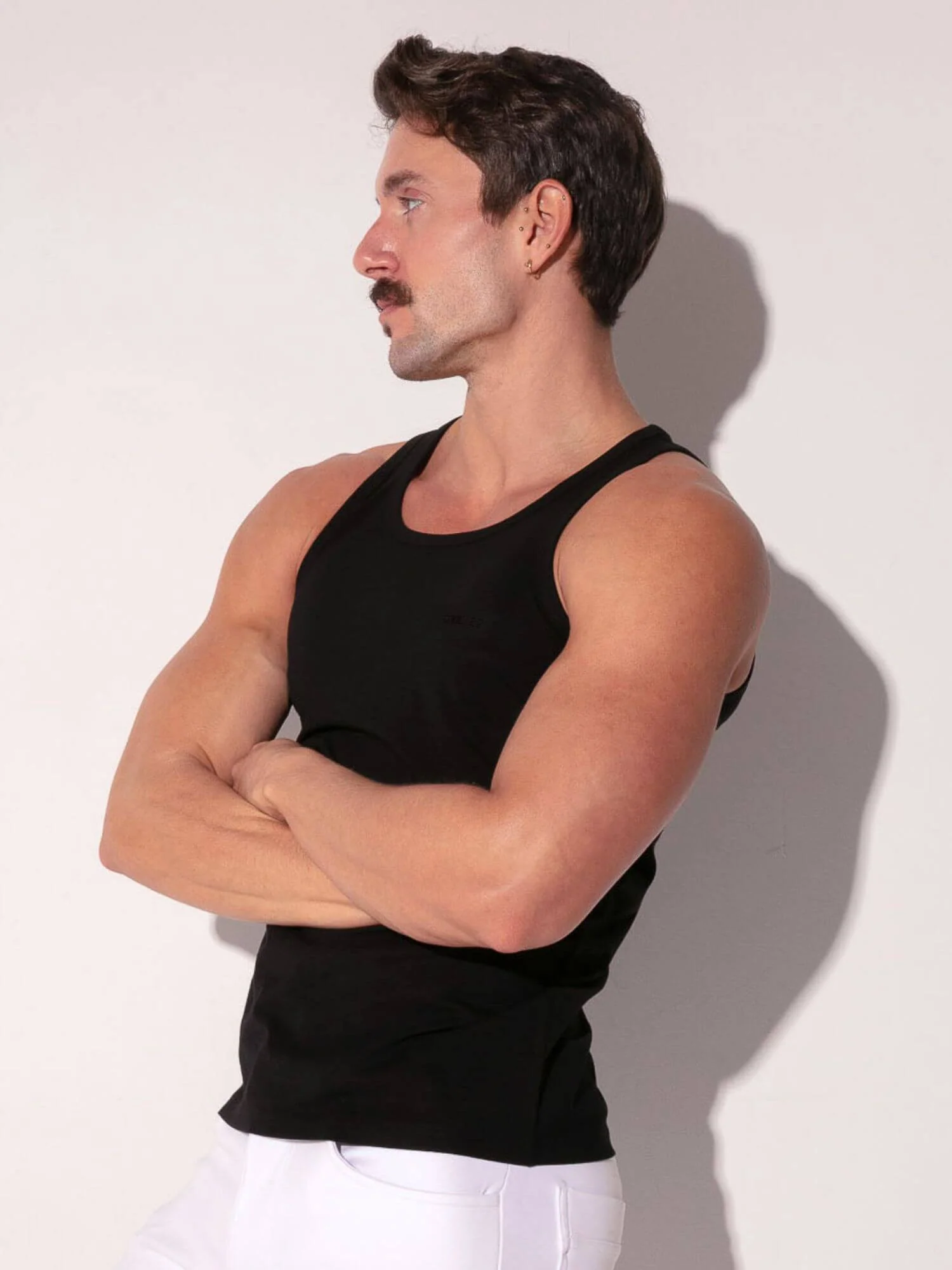 CODE 22 Basic Tank Top – Breathable Modal Stretch Slim Fit Men’s Racerback Vest - Image 3
