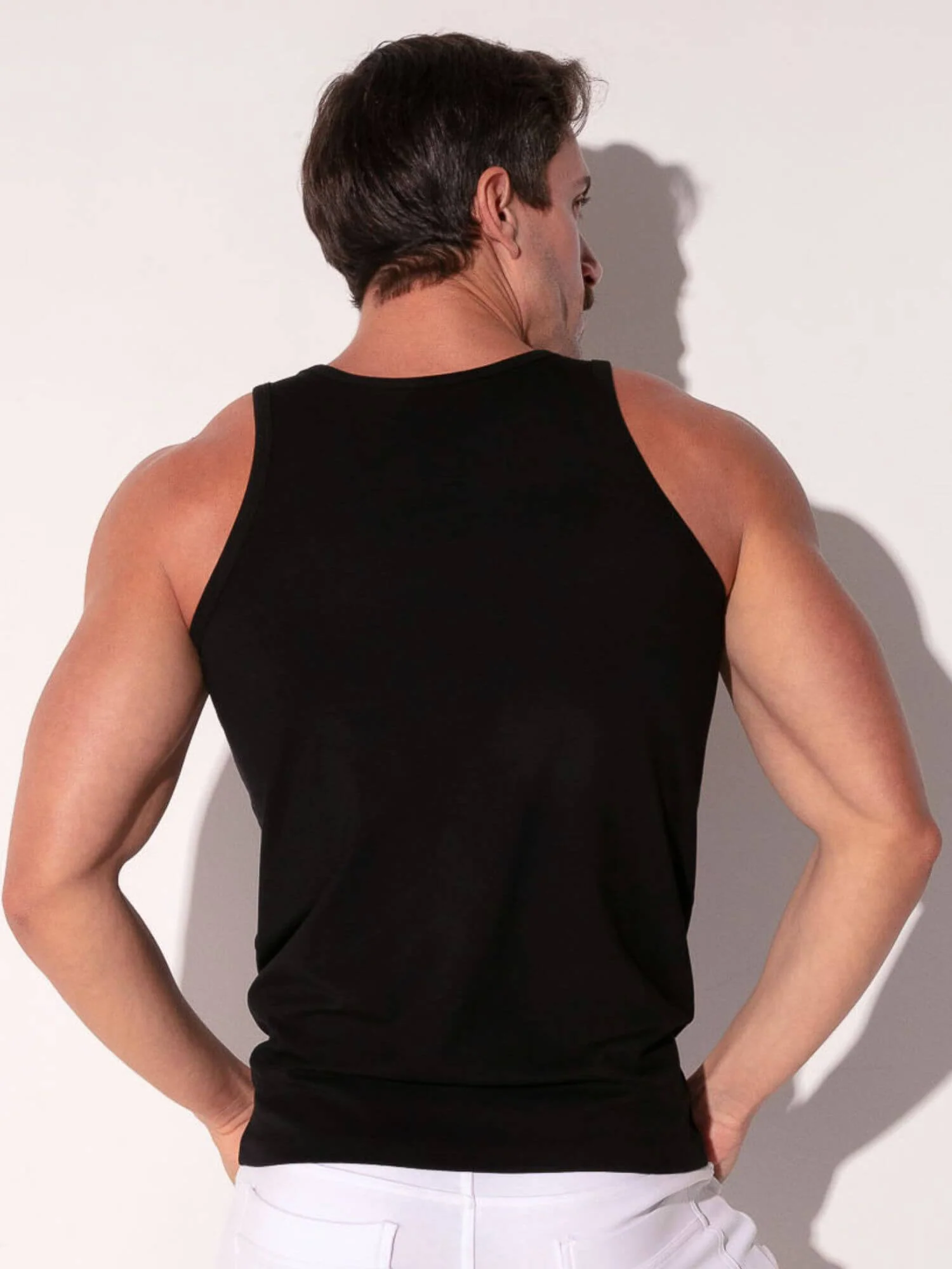 CODE 22 Basic Tank Top – Breathable Modal Stretch Slim Fit Men’s Racerback Vest - Image 4