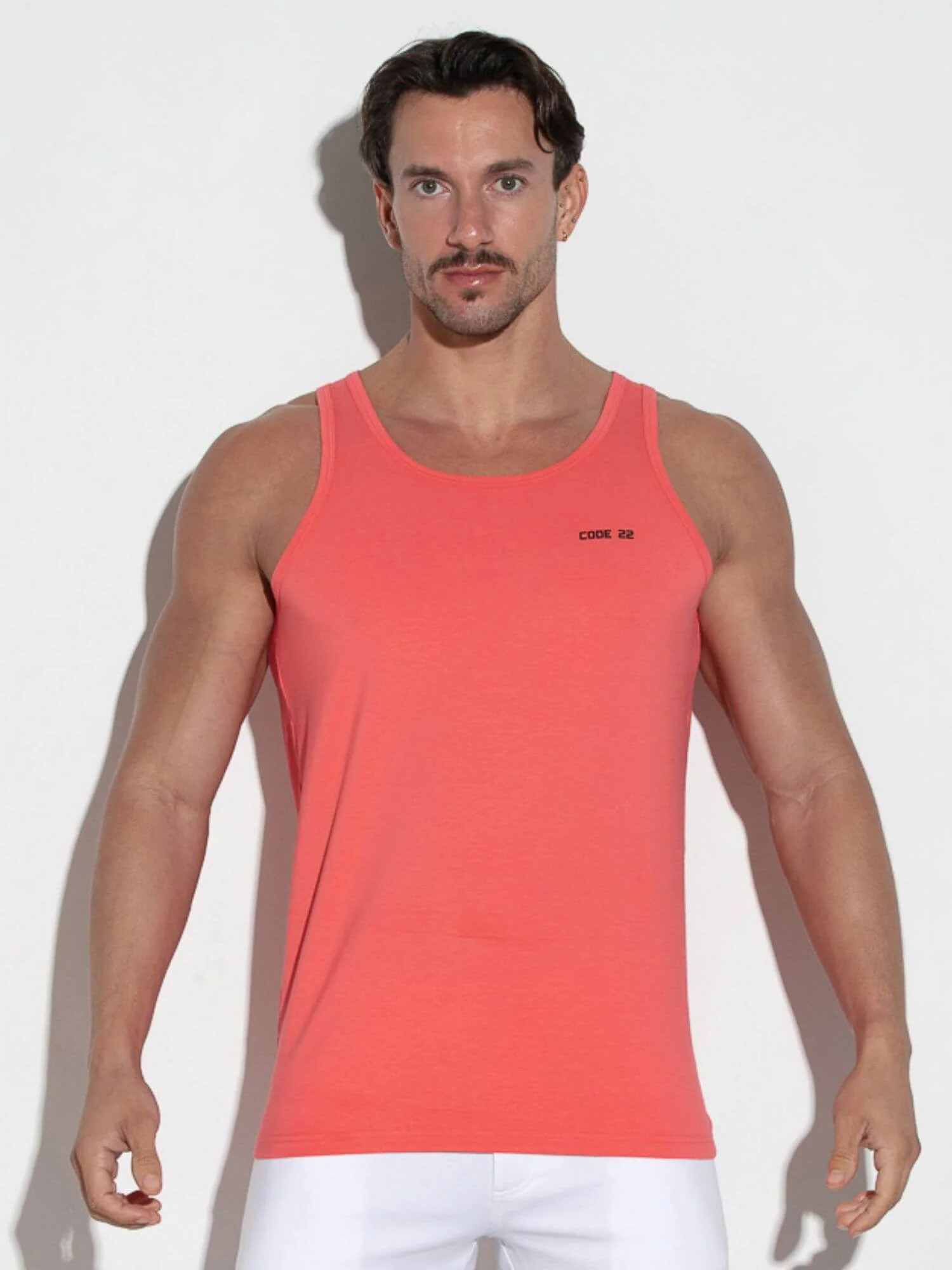 CODE 22 Basic Tank Top – Breathable Modal Stretch Slim Fit Men’s Racerback Vest - Image 7