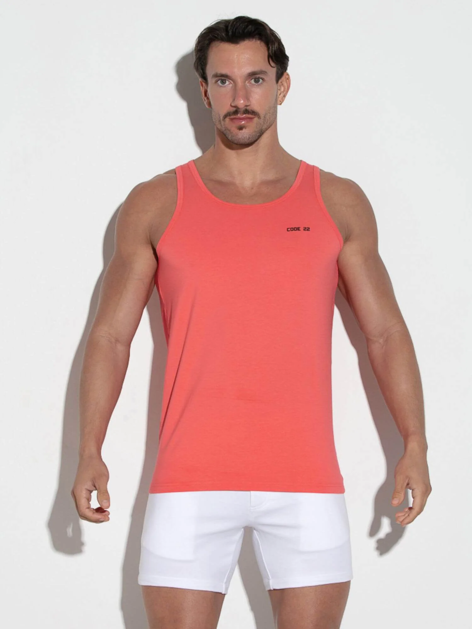 CODE 22 Basic Tank Top – Breathable Modal Stretch Slim Fit Men’s Racerback Vest - Image 8