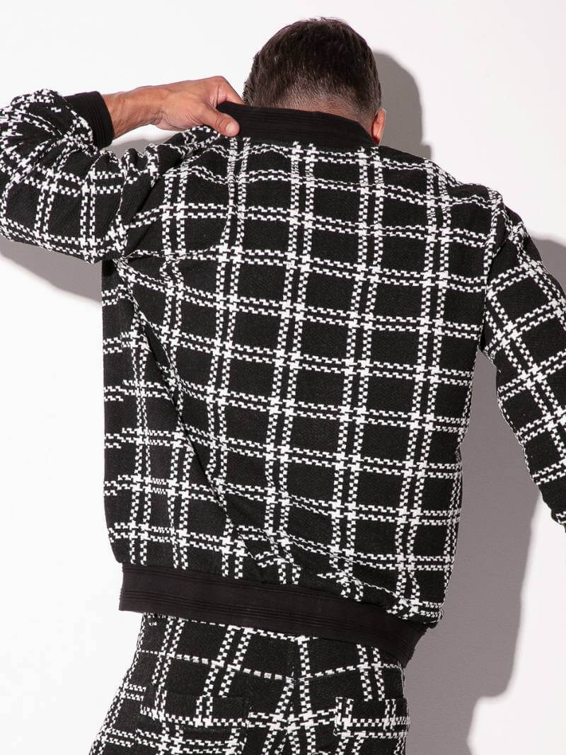 CODE 22 Cameron Plaid Bomber Jacket - Image 2