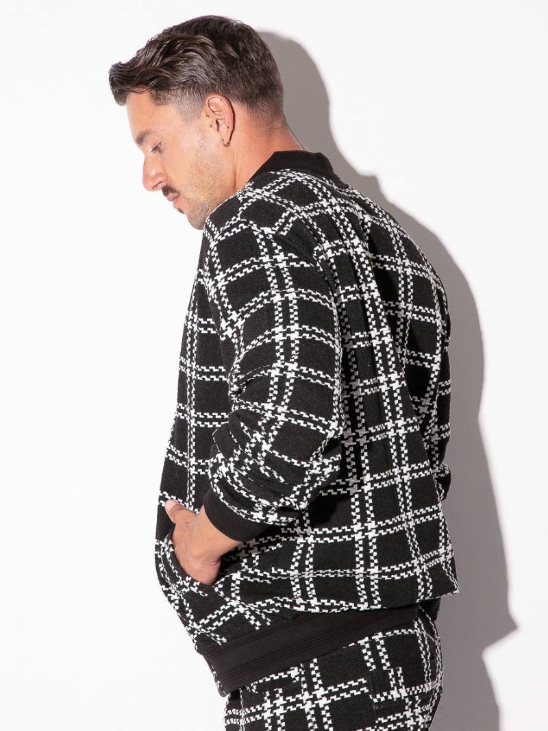 CODE 22 Cameron Plaid Bomber Jacket - Image 4