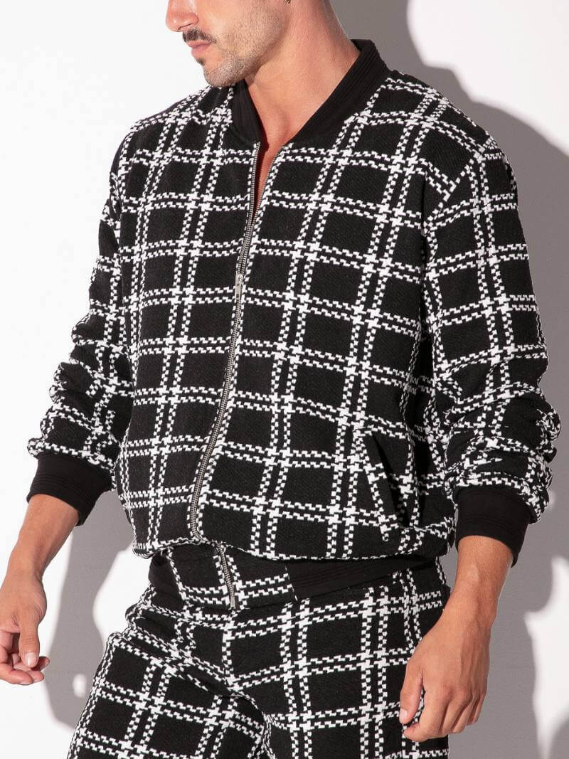 CODE 22 Cameron Plaid Bomber Jacket - Image 8