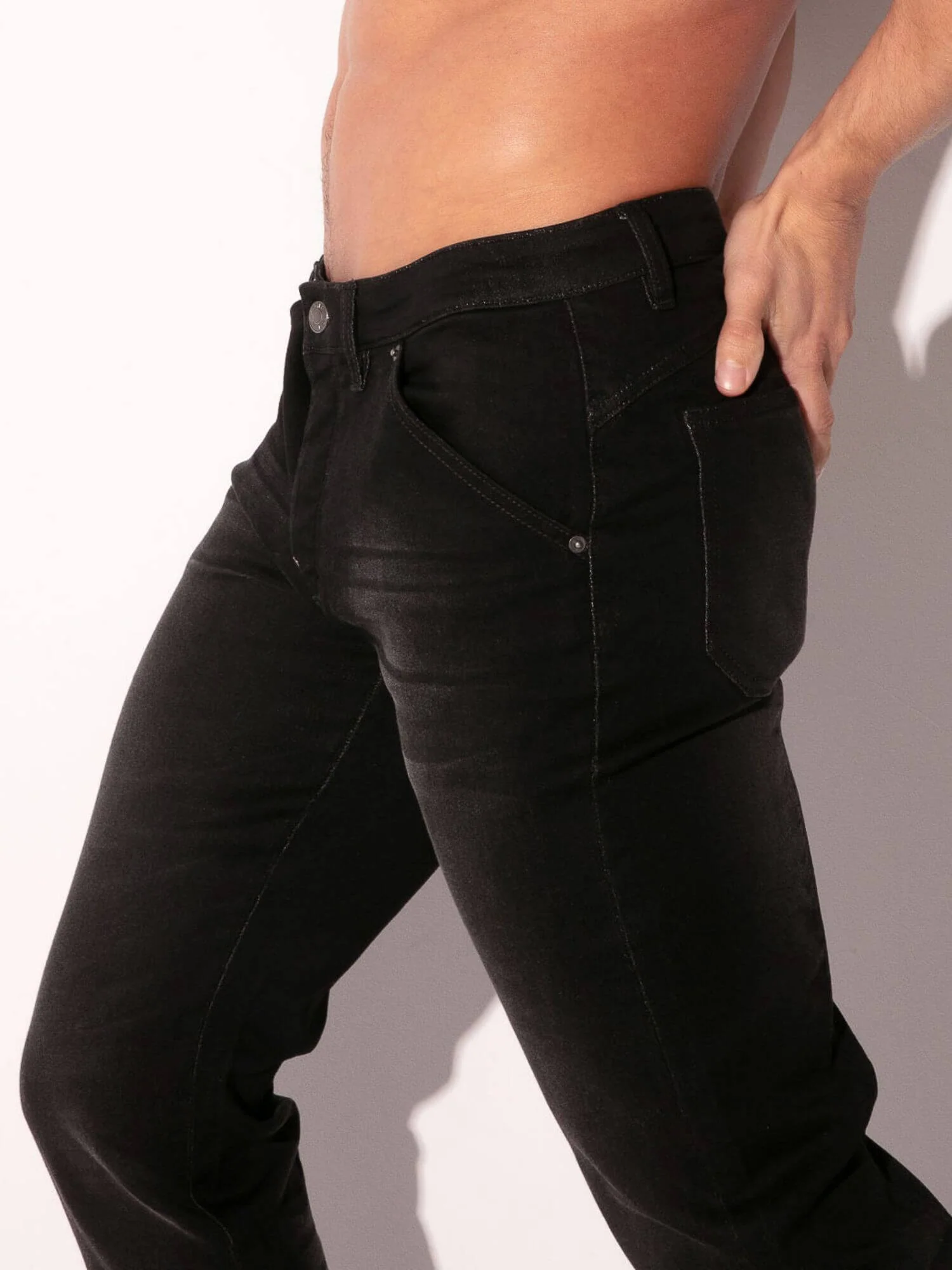 CODE 22 Straight-Cut Denim Jeans – Men’s Structured Stretch 5-Pocket Jeans - Image 13
