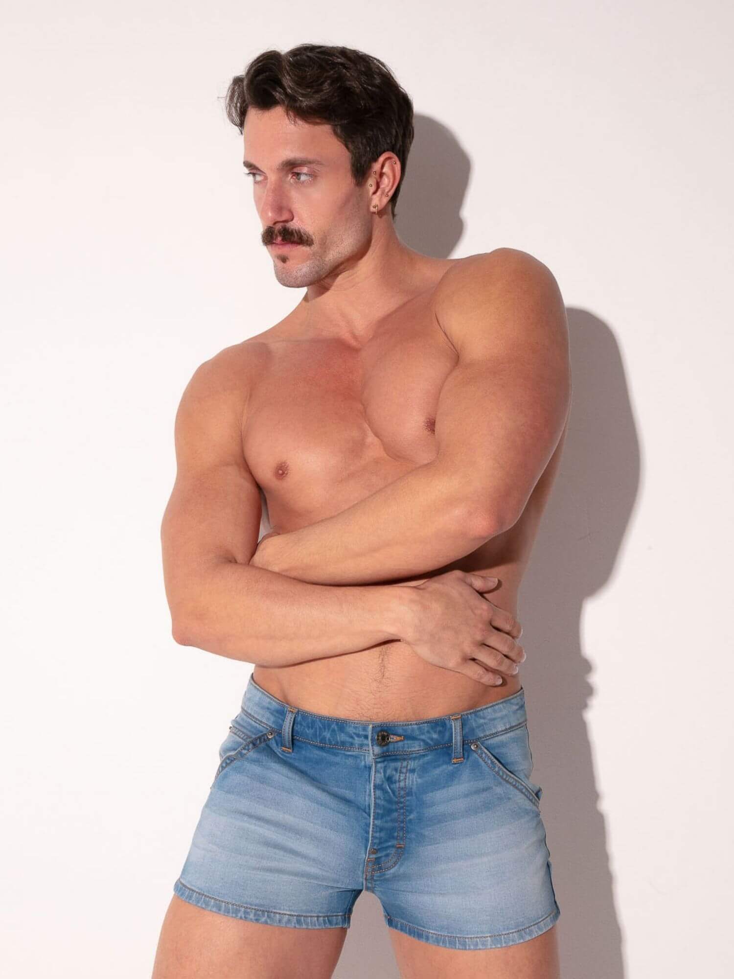 CODE 22 Stretch Denim Shorts – Men’s Structured 5-Pocket Mini Shorts - Image 12
