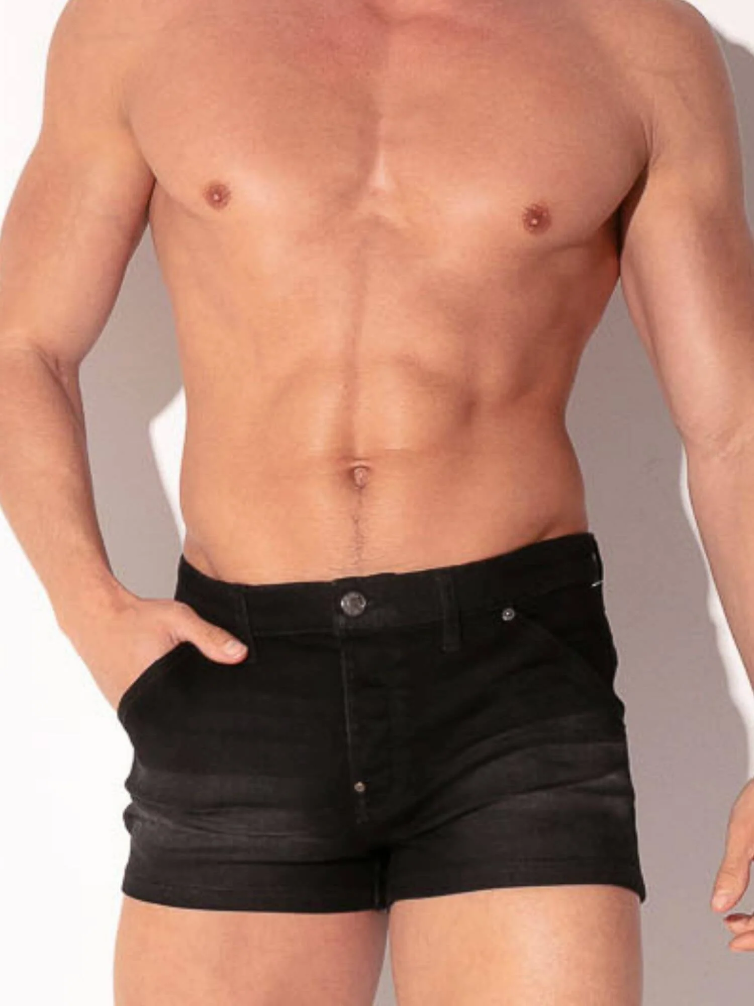 CODE 22 Stretch Denim Shorts – Men’s Structured 5-Pocket Mini Shorts - Image 3