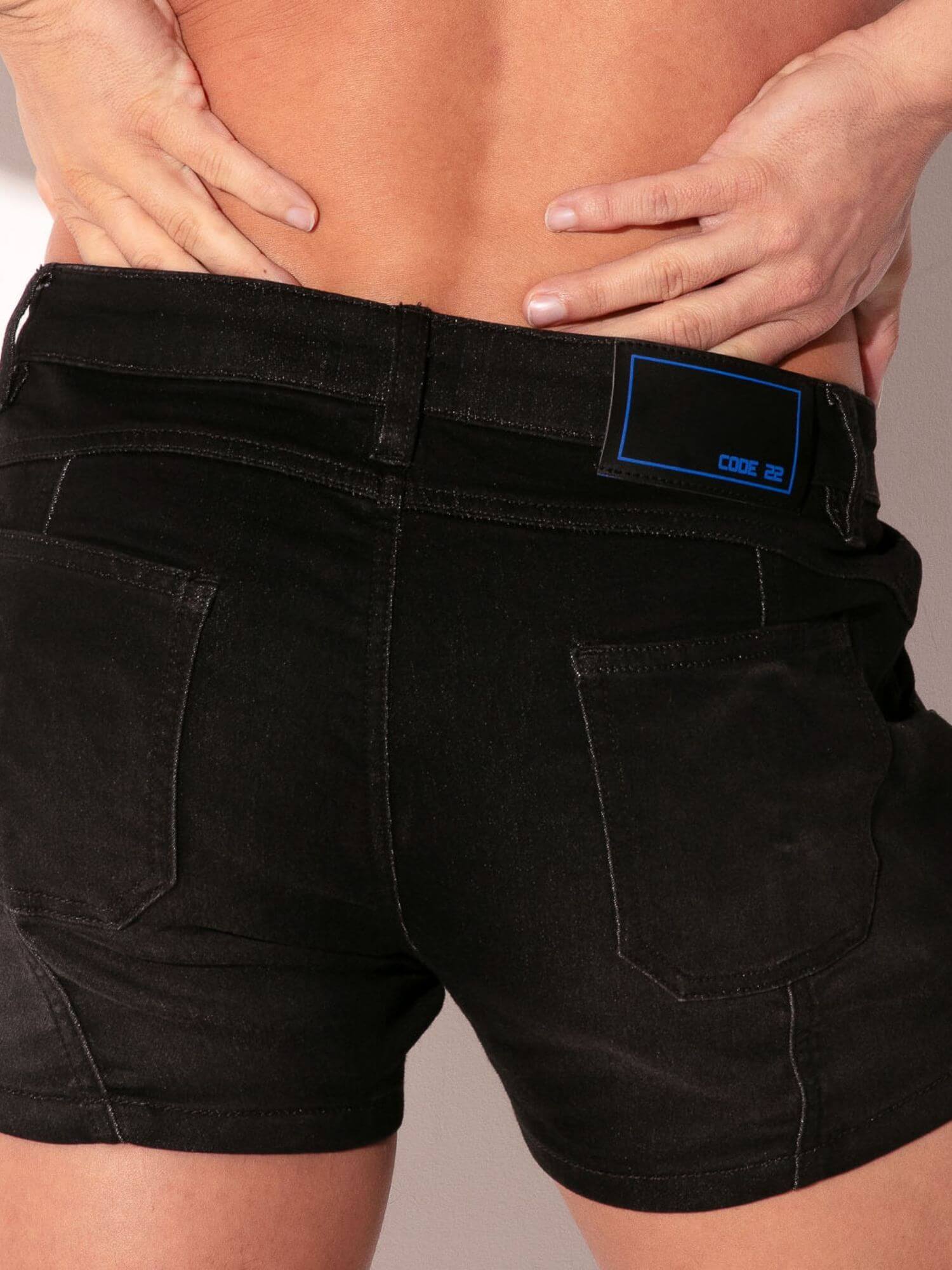 CODE 22 Stretch Denim Shorts – Men’s Structured 5-Pocket Mini Shorts - Image 6