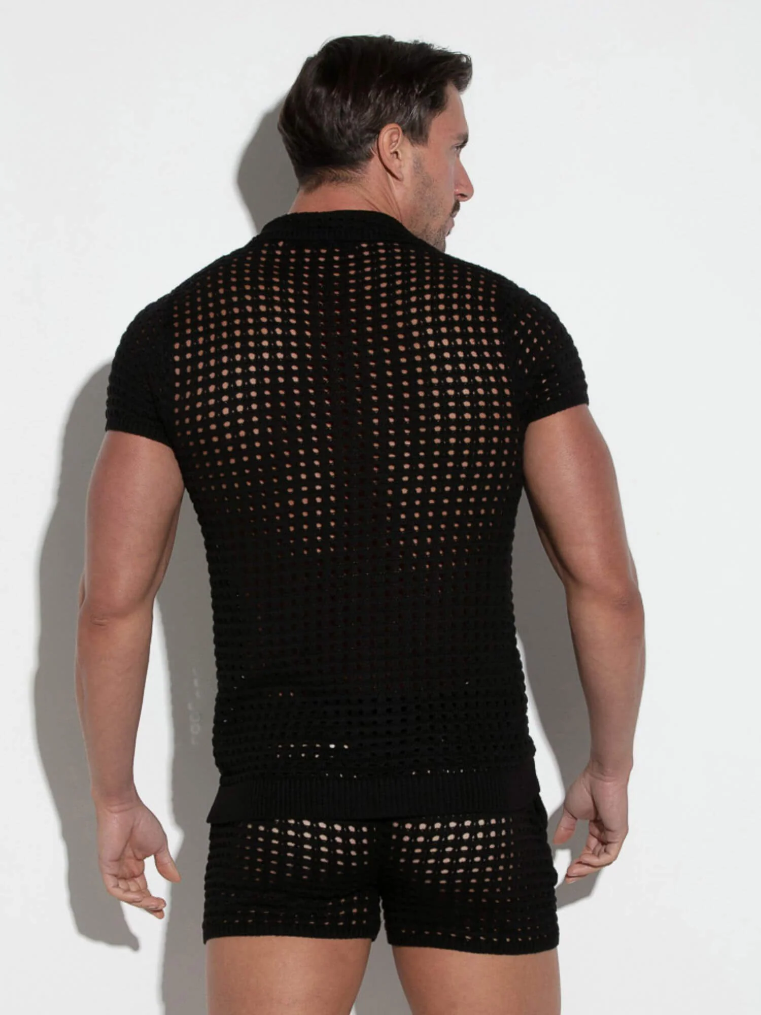 CODE 22 Diamond Knit Polo Shirt - Image 4