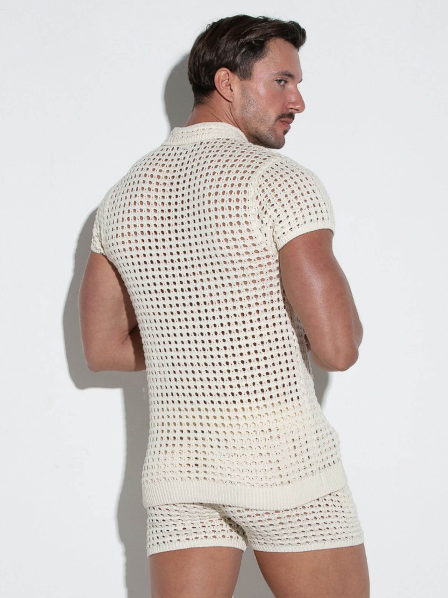 CODE 22 Diamond Knit Polo Shirt - Image 7