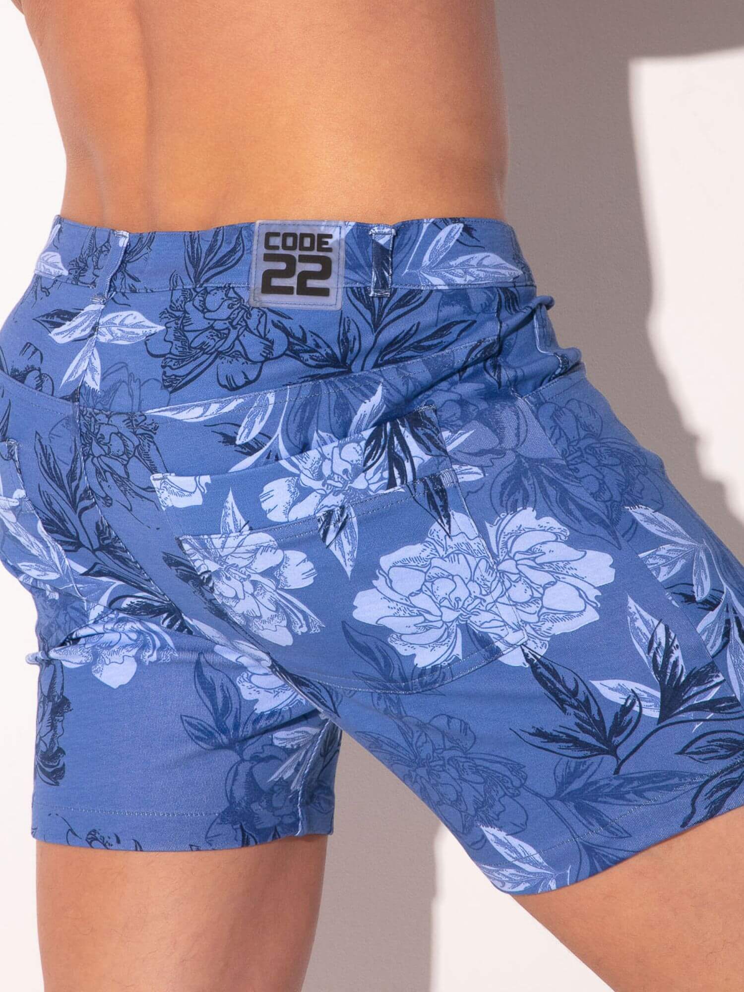 CODE 22 Floral 5-Pocket Shorts – Mid-Thigh Slim Fit Stretch Low Rise Men’s Summer Shorts - Image 5